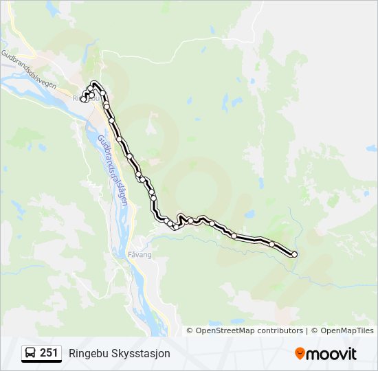 251 bus Line Map