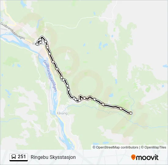 251 Bus Line Map