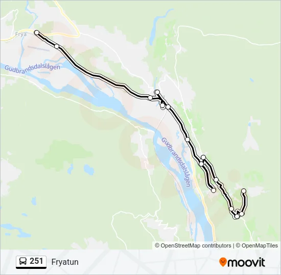 251 Bus Line Map