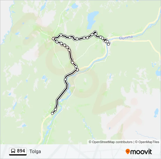 894 Bus Line Map
