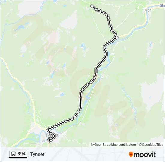 894 Bus Line Map