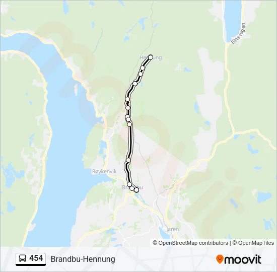 454 Bus Line Map