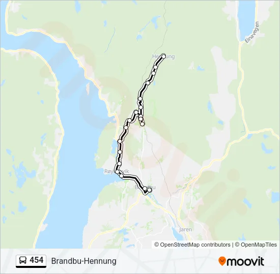 454 Bus Line Map