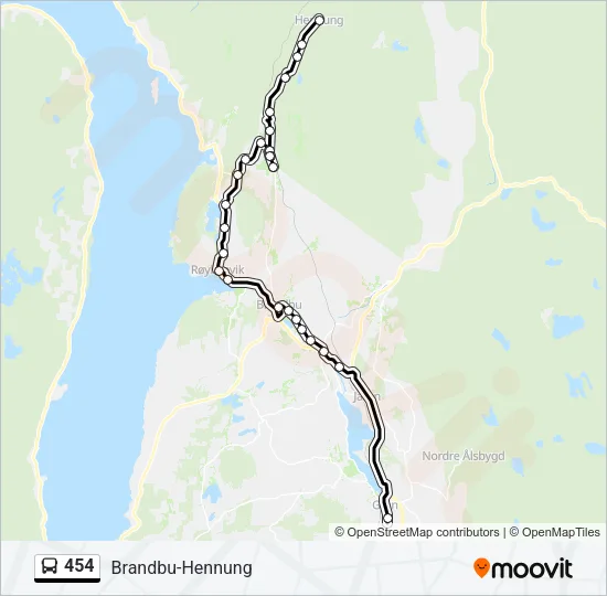 454 Bus Line Map