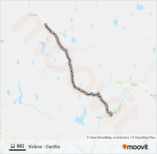 882 Bus Line Map