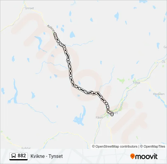 882 Bus Line Map