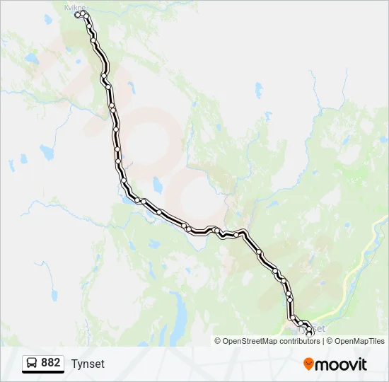 882 Bus Line Map