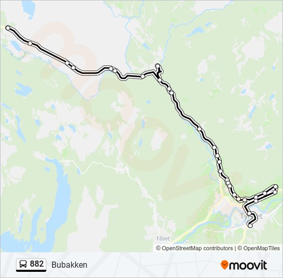882 bus Line Map