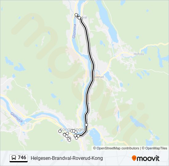 746 bus Line Map