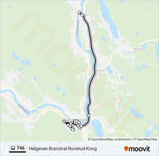 746 bus Line Map