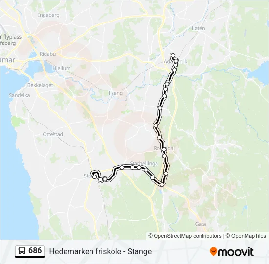 686 Bus Line Map