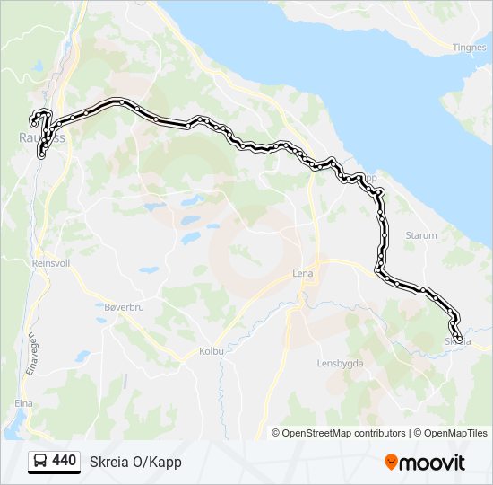 440 bus Line Map