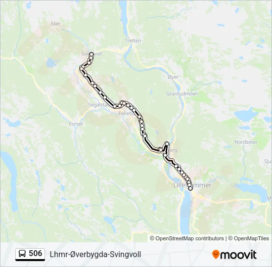 506 Bus Line Map