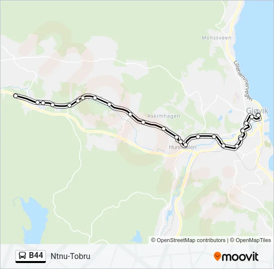 B44 Bus Line Map