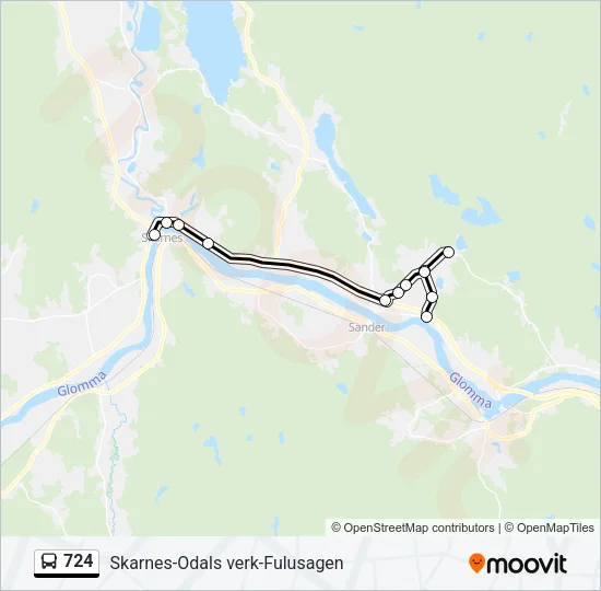 724 Bus Line Map