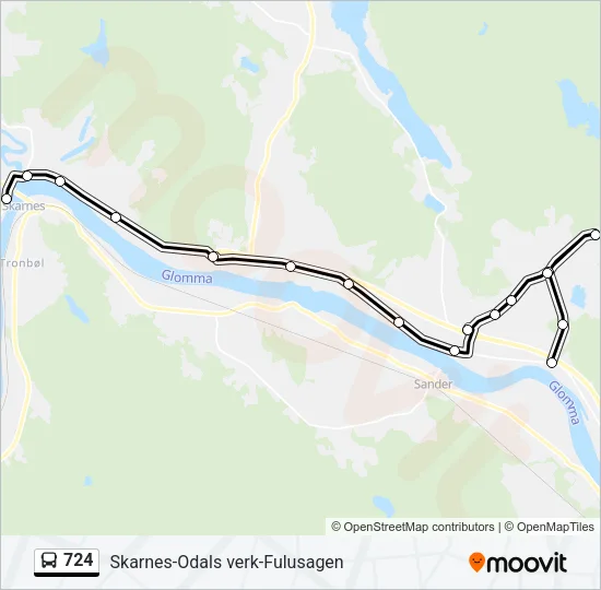 724 Bus Line Map