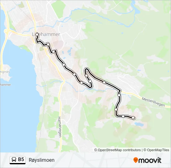 B5 Bus Line Map