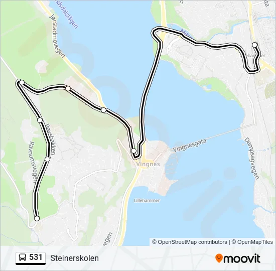 531 Bus Line Map