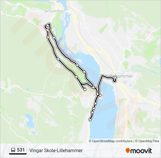 531 Bus Line Map