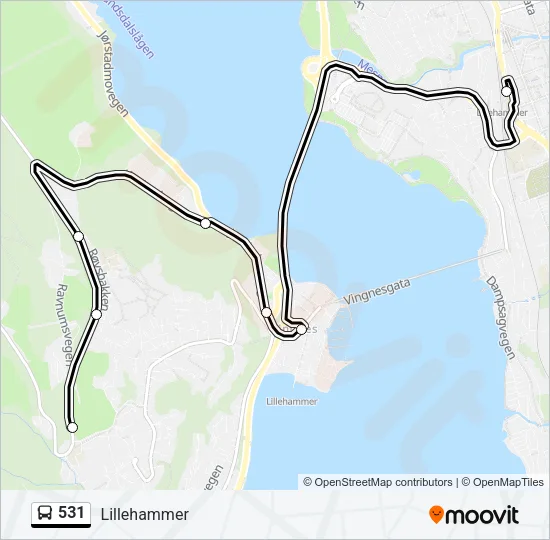 531 Bus Line Map