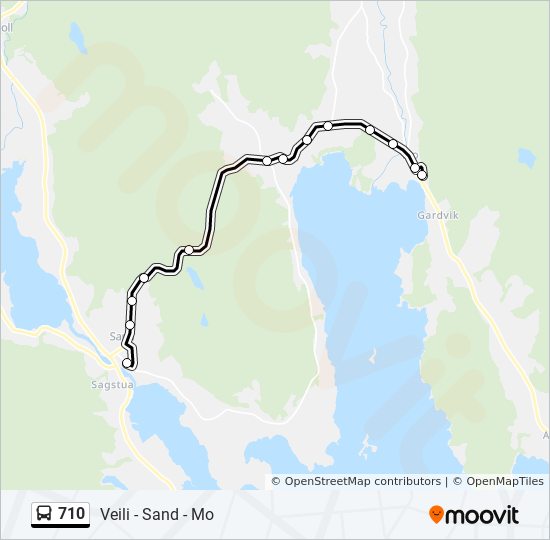 710 bus Line Map