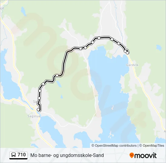710 Bus Line Map