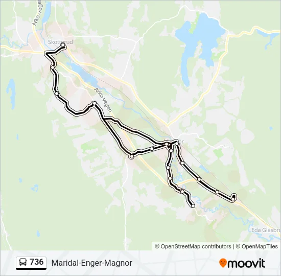 736 Bus Line Map