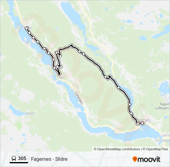305 Bus Line Map