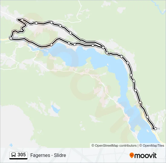 305 Bus Line Map