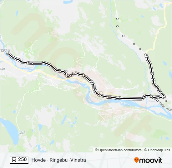 250 Bus Line Map