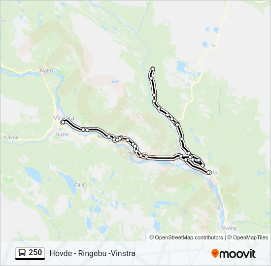 250 Bus Line Map