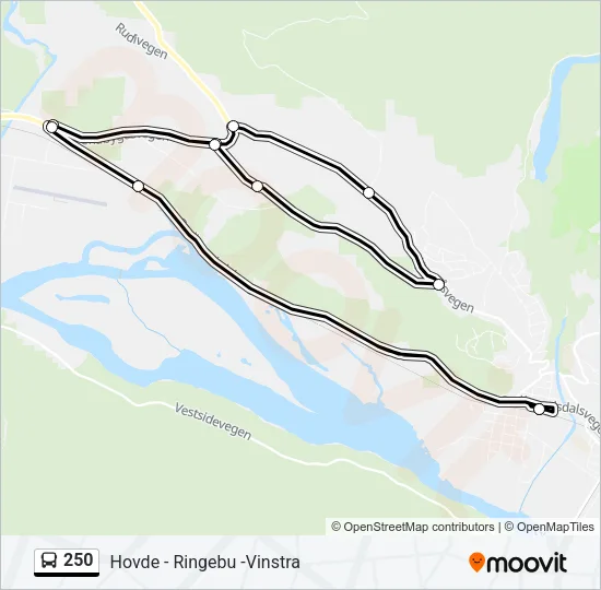 250 Bus Line Map