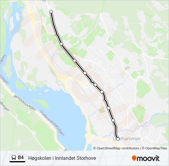 B4 bus Line Map