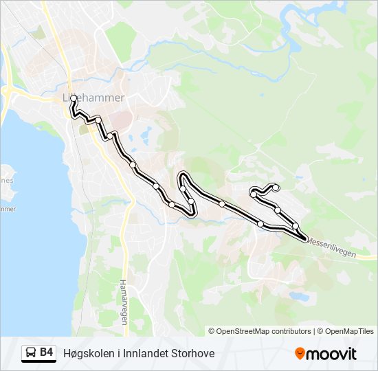 B4 bus Line Map