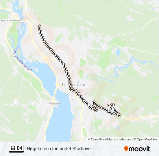 B4 bus Line Map