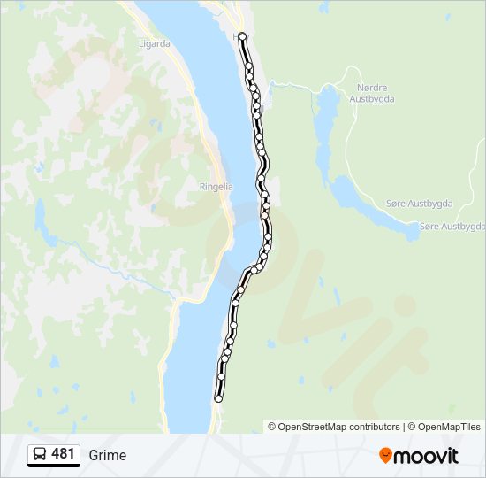 481 Bus Line Map