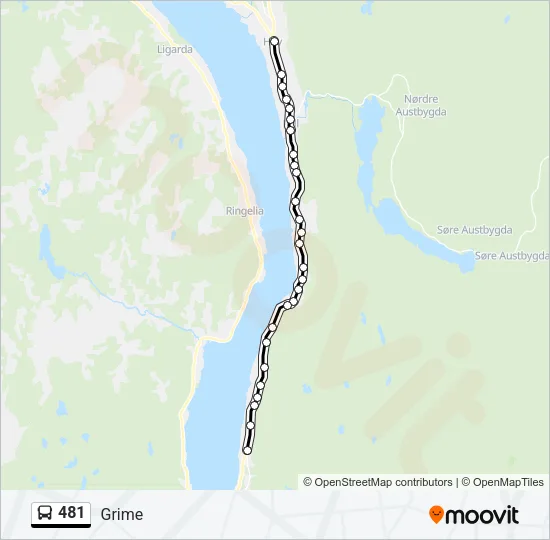481 Bus Line Map
