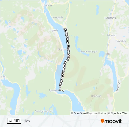 481 Bus Line Map