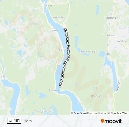 481 Bus Line Map