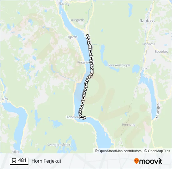 481 Bus Line Map