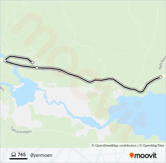 765 Bus Line Map
