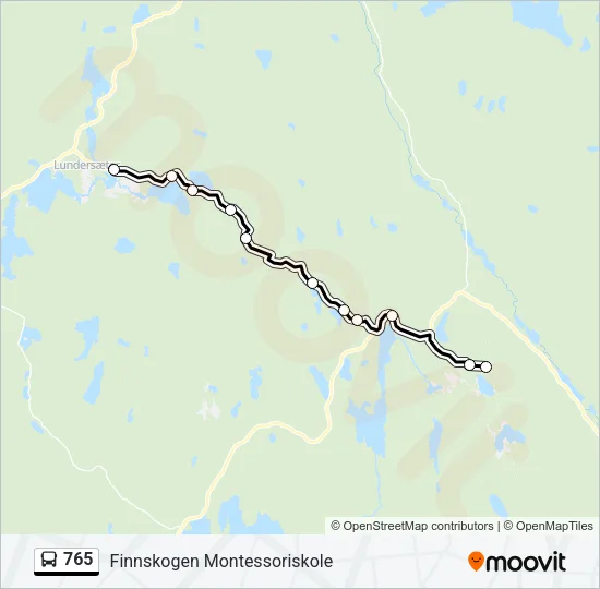 765 Bus Line Map