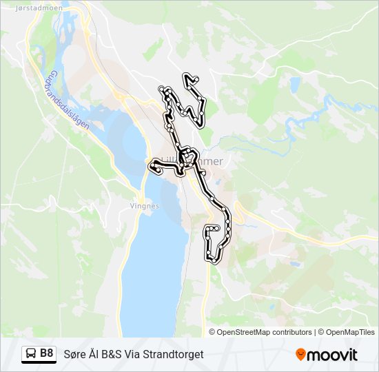B8 Bus Line Map
