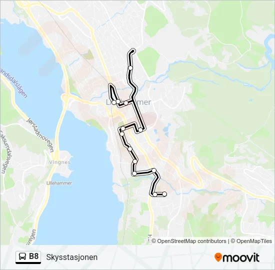 B8 Bus Line Map