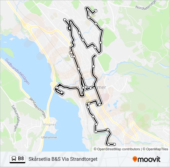 B8 Bus Line Map