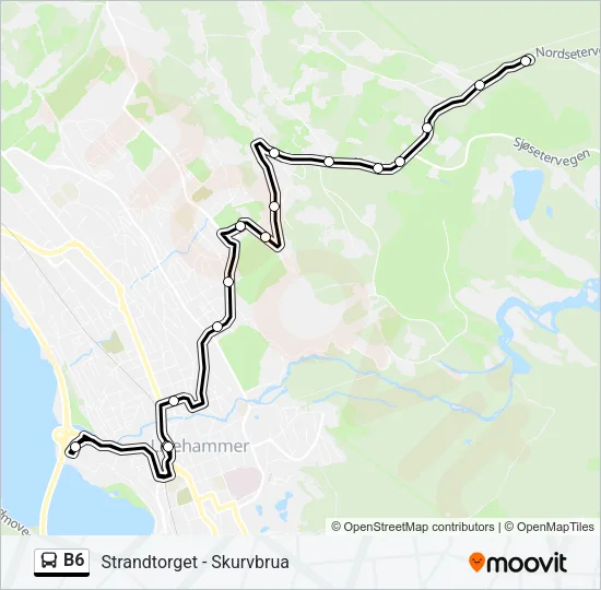 B6 Bus Line Map