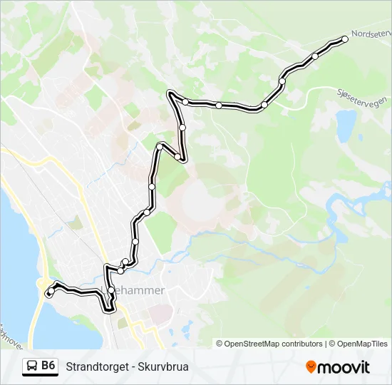 B6 Bus Line Map