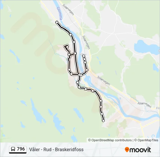 796 Bus Line Map