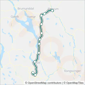 VY123 Bus Line Map