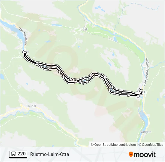 220 Bus Line Map
